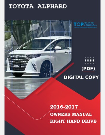 toyota alphard 2016-2017 owners manual in english